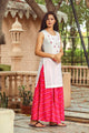 White Embroidey Kurta Palazzo Set