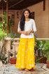Yellow Large Bandhaj Palazzo Top Twin Set