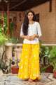 Yellow Large Bandhaj Palazzo Top Twin Set