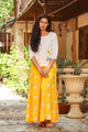 Yellow Large Bandhaj Palazzo Top Twin Set
