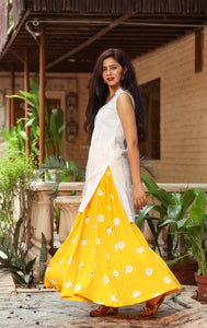White Embroidery Kurta Palazzo Set