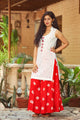 White Embroidery Kurta Palazzo Set