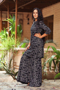 Black Dabu Hand Printed Twin Set