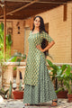 Olive Discharge Print Twin Set
