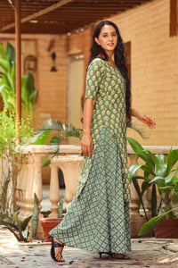Olive Discharge Print Twin Set
