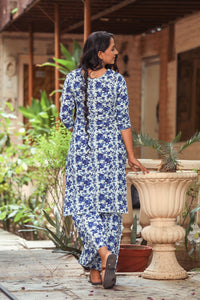 Indigo Jaal Print Twin Set