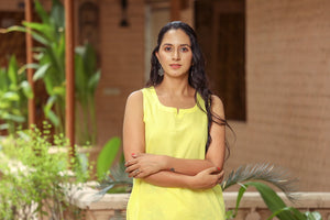 Light Yellow Up down Kurta Set