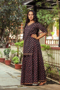 Black Block Print Gotta Work Twin Set