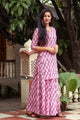 Pink Handblock Butti Print Twin Set