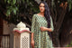 Olive Floral Discharge Print Dress