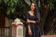 Black Solid Frill & Tassels Dress