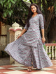 Grey Block Butti Print Twin Set