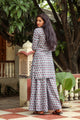 Grey Block Butti Print Twin Set