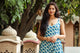 Blue Dabu Print Jumpsuit Dress