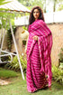 Fuchsia Lahariya Gota Work Chiffon Saree with Blouse Piece