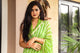 Green Lahariya Gota Work Chiffon Saree with Blouse Piece