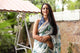Ivory  Hand Block Butta Print Mul Saree with Blouse Piece