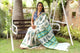 Ivory  Hand Block Butta Print Mul Saree with Blouse Piece