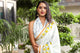Ivory  Merygold Hand Block Print Mul Saree with Blouse Piece