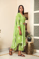 Green Discharge Butta Print Cotton Suit Set