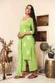 Green Discharge Butta Print Cotton Suit Set