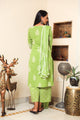 Green Discharge Butta Print Cotton Suit Set