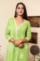 Green Discharge Butta Print Cotton Suit Set
