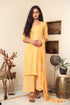 Yellow Discharge Butti Print Cotton Suit Set