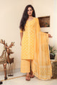 Yellow Discharge Butti Print Cotton Suit Set
