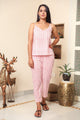 Pink & White Block Print Twin Set