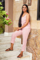 Pink & White Block Print Twin Set