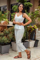 Turquoise & White Block Print Twin Set