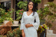 Turquoise & White Long Kurta Pant Set