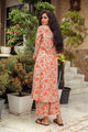 Coral Jaal Block Print A-line Pant Set