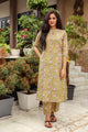 Green Jaal Block Print A-line Pant Set