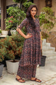 Navy Blue Kalamkari Print Twin Set