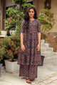 Navy Blue Kalamkari Print Twin Set