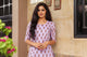 Purple Block Print Cotton Kurti