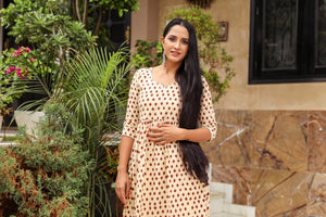 Ivory Gota Work Kurta Palazzo Set
