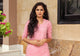 Baby Pink Block Print Cotton Short Kurta Pant Set