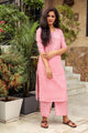 Pink Pasely Block Print Kurta Palazzo Set