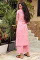 Pink Pasely Block Print Kurta Palazzo Set