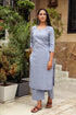 Blue Pasely Block Print Kurta Palazzo Set