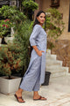 Blue Pasely Block Print Kurta Palazzo Set
