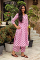Pink Gota Work Kurta Palazzo Set
