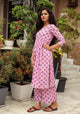 Pink Gota Work Kurta Palazzo Set
