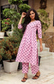 Pink Gota Work Kurta Palazzo Set