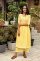 Yellow Gota Work Kurta Palazzo Set