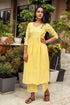 Yellow Gota Work Kurta Palazzo Set