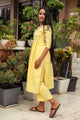 Yellow Gota Work Kurta Palazzo Set